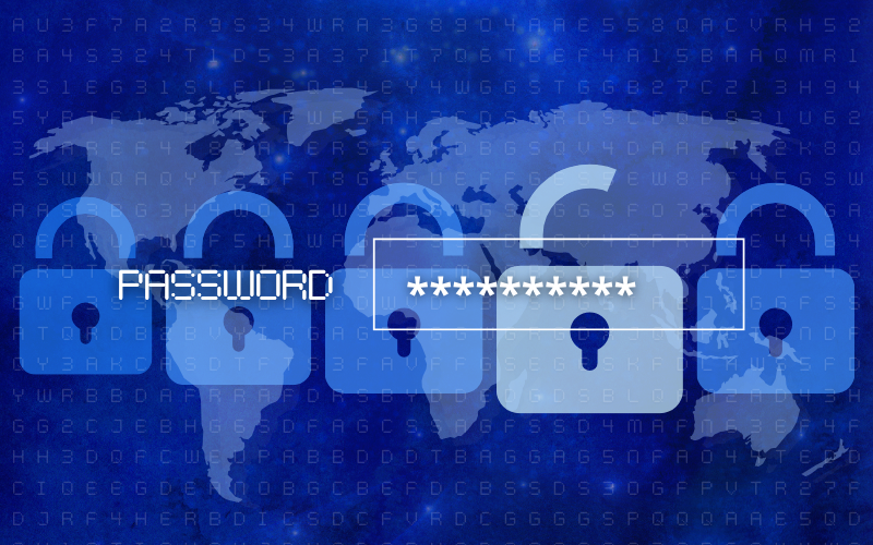 Acceso inicial no autorizado a equipos SCI Acceso inicial no autorizado a equipos SCI. Candados, password, mapa del mundo, código binario.